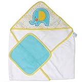 Neat Solutions Single Applique Print Woven Terry Hooded Towel and Washcloth Set, Elephant by Neat So