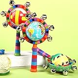 LanLanクリエイティブ木製Handbell環境に優しいクリスマスハロウィンギフト教育rattle-drumおもちゃ知的開発ベッドベル