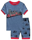 IF Pajamas シャベルカー 子供用 ショーツ パジャマセット コットン100%