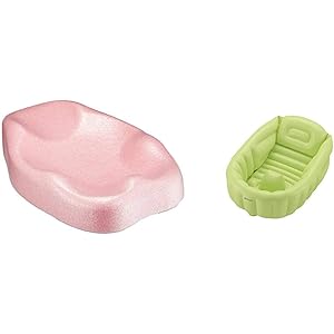【セット買い】リッチェル Richell ひんやりしないおふろマットR 新生児~6カ月頃まで & Richell ふかふかベビーバスW グリーン 新生児~3カ月頃まで