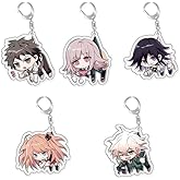 [HJYODIO] ダンガンロンパ キーホルダー 5個セット アクリル グッズ 七海千秋 狛枝凪斗 王馬小吉 キーチェーン ペンダント かわいい 萌えグッズ 鍵 自動車 バッグ 飾り 誕生日 プレゼント 贈り物 非公式 [並行輸入品]