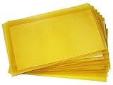 【narunaru】 ミツバチ 養蜂用シート 30枚セット ハニカム巣礎 415mm×195mm