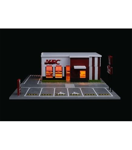 Amazon | 商店 シーン 1/64建物コレクション 修理工場 DIY 建築 LED