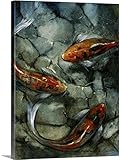 ティム・オトゥールプレミアムシックラップキャンバス壁アート印刷題名Tres Koi II 30" x 40" 1395489_24_30x40_none