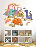 cik11フルカラー壁デカール子供ベビー恐竜火山動物子供の部屋