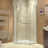 DreamLine prism-x 34 3 / 8 " by 34 3 / 8 "フレームレスHingedシャワーエンクロージャ 34.375 W x 34.375 L x 72 H Inch SH