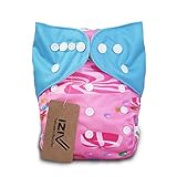 iZiv新生児1厚いおむつ付きオーガニック幼児防水/調整/再利用可能/洗えるポケット布おむつのフィット赤ちゃん0.5-3歳(お城)