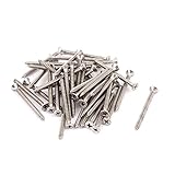 uxcell　セルフタッピングねじ　4.2mm x 50mm　フルスレッド　皿頭クロスヘッド　40個入り