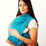 Woven Wrap Baby Carrier for Infants and Toddlers (Turquoise) by Hip Baby Wrap [並行輸入品]