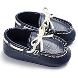 SIEGES ベビー ファーストシューズ モカシンシューズ 赤ちゃん靴 リボン 滑り止め ソフト靴底 歩行練習用 紺 11cm