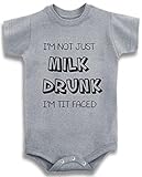 グレークルーネックBaby Tee Time Boys ' I ' m Not JustミルクDrunk I ' m Tit直面One Piece カラー: グレー