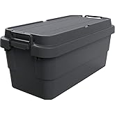 TRUSCO(トラスコ) トランクカーゴ 収納ボックス フラット天板仕様 70L 黒 BLKCF-70