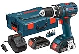 Bosch HDS182-02L 18-volt Brushless 1/2-Inch Compact Tough Hammer Drill/Driver with 2.0Ah Batteries C