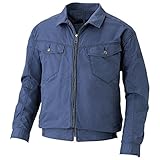 SUN-S(サンエス) 空調風神服 綿100%ワンウォッシュ 長袖ブルゾン (ファン+バッテリー別売) KU93700 インディゴ 5L