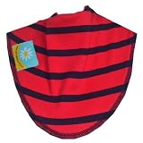Red and Navy Blue Stripes Dribble Bib by Cornish Daisy