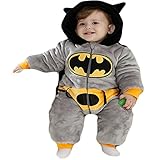 蝙蝠柄 マシュマロボア＆オーガニックコットン くまさんジャンプスーツ ふわふわ柔らか 抱きしめたくなるあったか カバーオール 選べる足先 手洗い可 スウィートフェアリーズ コスチューム まだらベビー服