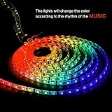 TV Music LED Strip Lights 6.6FT/2M RGB light Color Changing String Lights 5V USB Light Strip IP65 Wa