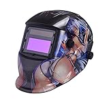 Nuzamasソーラーパワードオートダークニング溶接ヘルメットマスクアークティグミグ溶接フェイスプロテクションシェード範囲を調整したプラズマ切断DIN4 / 9-13 UV / IV保護DIN16