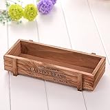 Kicode Antique Wooden Table Sundries Container Cosmetics Storage Box Home Multifunctional Flowerpot 