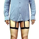 (アイム)iiniim シャツガーター ベルト クリップ 調節可能 シワ/外漏れ防止 フォーマルアクセサリー シャツベルト サスペンダー シャツをきれいにする ガーターベルト式 しわ防止 シャツがズボンから出ず シャツとスーツなど対応 男女兼用 フォーマル/就職/ビジネス タイプB フリーサイズ