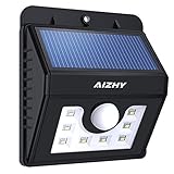 【Aizhy】ソーラーライト 人感センサーライト 高輝度LEDセンサーライト ソーラー充電式LEDライト 省エネ パネル自動充電 アウトドアライト 防水IP65 配線や電源不要 玄関灯 外灯 防犯ライ