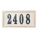 Qualarc CSP-RECT-SS Ridgestone Rectangle Crushed Stone Address Plaque, Sandstone [並行輸入品]