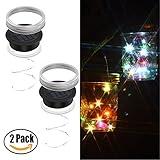 ソーラーストリングライト iThird 2パック 10 LED メイソンジャーライト ワイドマウス 蓋に挿入 防水 クリスマス/パーティー/結婚式等に室内装飾/室外装飾用 雰囲気 ライト（ジャー含まな