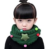 キッズ ニット ネックウォーマー スヌード マフラー 星 スター ケーブル編み 暖かい 冷え対策 かわいい 首巻き ストール 雪遊び お出かけ クリスマス プレゼント ガールズ ボーイズ ジュニア 秋