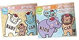 KiKKa for mother BABY IN CAR【シロクマたち】・KIDS IN CAR【ゾウたち】どうぶつ王国のみんなでドライブ＜くるま用セーフティーマグネット2枚組＞