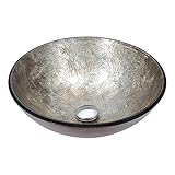 anzzi ls-az288 Posh 16 – 1 / 2 "ガラスVesselバスルームシンク – ポップアップ排水、含ま LS-AZ288