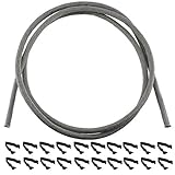spares2go Braidedメタル高温度ドアシールクリップ1.9 Metre 20、クリップ