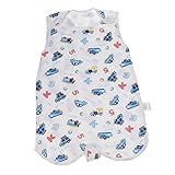 Baoblaze 幼児用　綿　4層　ガーゼ　ノースリーブ　スリーピングバッグ　スリーピング バッグ　寝袋 　通気性　全3サイズ4種類 - 車, L