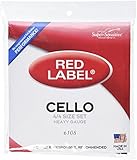 Super Sensitive 6108 Red Label Cello String Set - A D G C - Nickel - 4/4 - Orchestra Gauge [並行輸入品]
