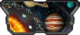 24 " Space Ship Windowインスタントビューソーラーシステム# 2宇宙船壁デカール子供ステッカーベビールーム壁画ホームアート飾りグラフィックS
