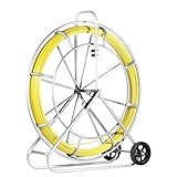 OrangeaダクトRodder魚テープPuller 850 ft 8 mmファイバーグラスワイヤケーブルRunning Pullingロッド 850FTx8mm OrangeA