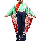 卒園式着物セット四つ身 絵羽柄 四つ身着物・袴トータルフルセット 6タイプ/15(緑・鈴毬)