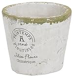 不二貿易 陶器 プランター ラウンド Mサイズ ホワイト 24257