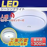 LED内玄関灯 LEDシーリングライト LEDセンサーライト LEDミニシーリングライト 明暗・人感センサー付 昼光色 おしゃれ LT-Y18D-G-PIR