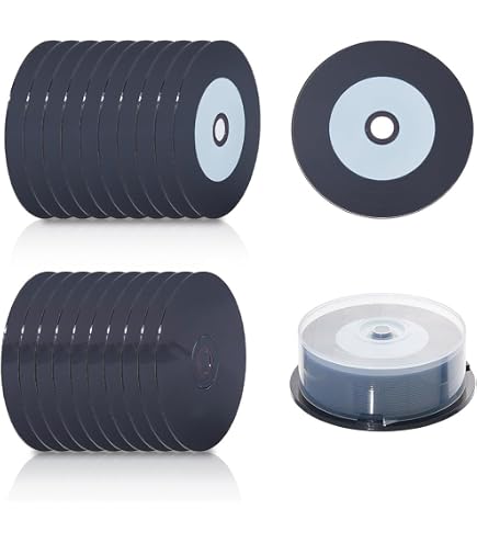 Amazon.co.jp: ブラック/ブラック 52X 80分 両面カラー CD-R 100パック