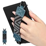 MoKo セキュリティハンドストラップ 6-8インチ Kindle 電子書籍リーダー Fireタブレット用 Kindle/Kobo/Voyaga/Lenovo/Sony電子書籍タブレット用 高弾力性 万能ハンドストラップ 軽量フィンガーグリップホルダー レイクブルー
