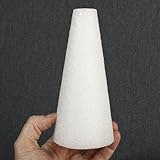Package of 6 White Styrofoam Cones for Crafting and Decorating by Unknown
