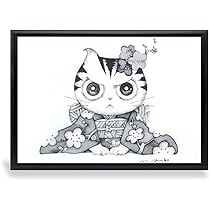 Amazon.co.jp: アートフレーム インテリア 和風 水墨画 滲み画