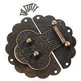 ボックスラッチ ハスプ 装飾ジュエリー小物　木箱掛け金　ネジに付き 装飾 手芸 手作り パーツ 金具 27*29MM 2個入り