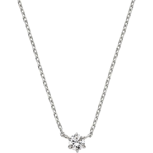 Amazon | [VAヴァンドーム青山]K18YG ダイヤモンド 0.1ct ネックレス