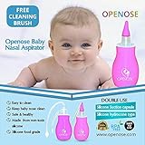 Openose Baby Nasal Aspirator and Booger Remover with Silicone Suction Capsule Include Cleaning Brush