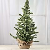 Factory Direct Craft Tabletop Size Artificial Pine Tree in Burlap Wrapped Base for Holiday and Home 