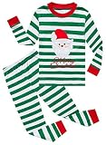 Family Feeling 小さな男の子/女の子用 赤いストライプのクリスマスパジャマ コットン製パジャマセット US サイズ: 6-12 Months カラー: グリーン