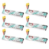 GNB リポバッテリー 1S 550mAh 3.7V 90C 180C EMAX Tinyhawk ブラシレスドローン Kingkong Tiny7 Beta75S Mini Micro Whoops PowerWhoop クアッドコプター ヘリコプター ミニプラスチックヘッドA30コネクター付き 6個