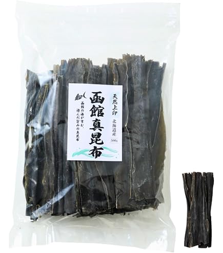 Amazon.co.jp: 北海道産 道南産 真昆布（黒口浜） 500g 業務用 長さ