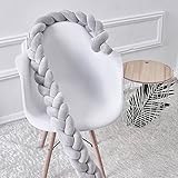 OMG Shop 100 cm幼児ソフトパッドBraided Crib Bumperノット枕クッションCradle Decor Infant Baby Plushバンパーfor Baby Girl a